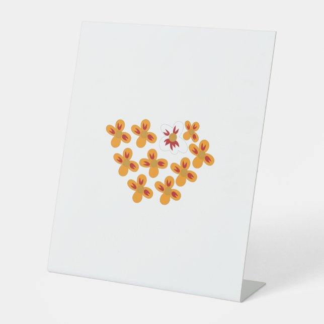 Decorative Style, Dull Orange, Cornell Red Pedestal Sign (Front)