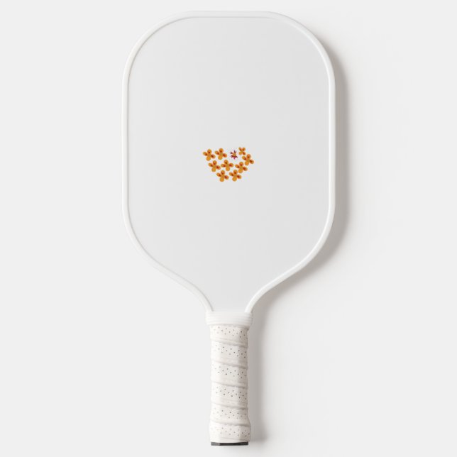 Decorative Style, Dull Orange, Cornell Red Pickleball Paddle (Front)