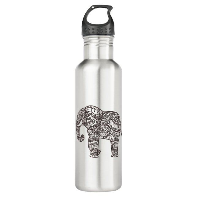 Decorative Style Elephant 710 Ml Water Bottle (Front)