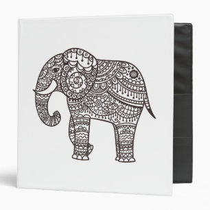 Decorative Style Elephant Binder