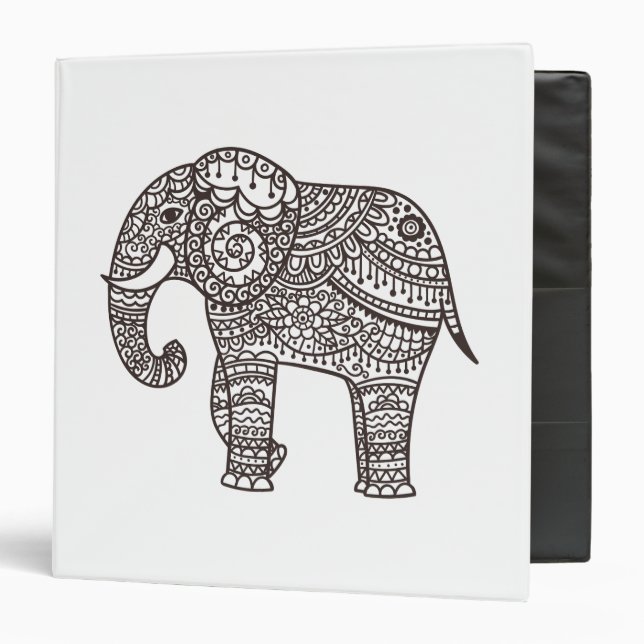 Decorative Style Elephant Binder (Front/Inside)
