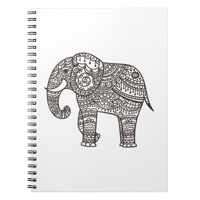 Decorative Style Elephant Notebook (Front)