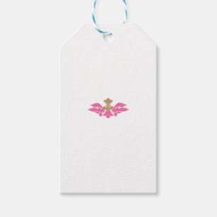 Decorative Style, Hot Pink, Antique Brass Gift Tags