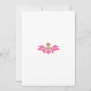 Decorative Style, Hot Pink, Antique Brass Holiday Card