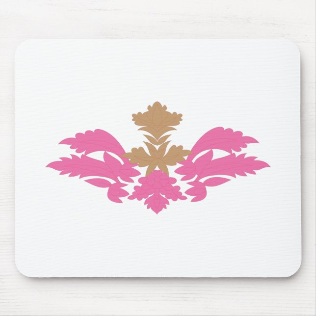 Decorative Style, Hot Pink, Antique Brass Mouse Pad (Front)