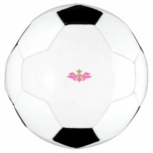 Decorative Style, Hot Pink, Antique Brass Soccer Ball