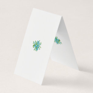 Decorative Style, Mint Cream, Fountain Blue, Teal. Business Card