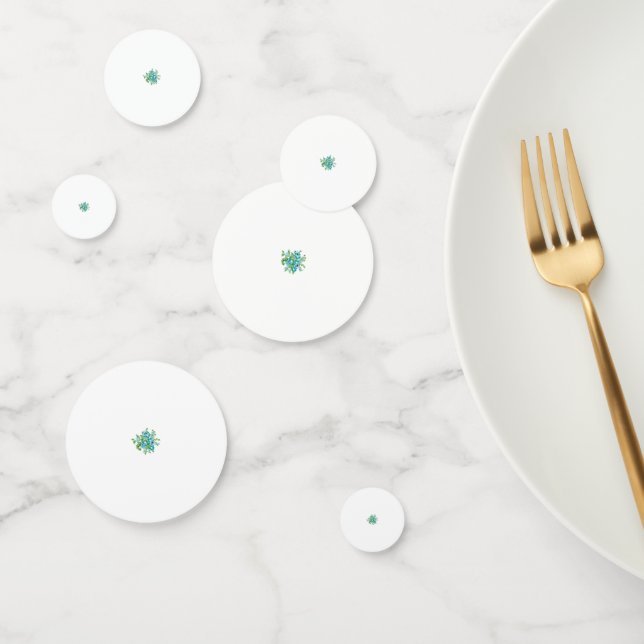 Decorative Style, Mint Cream, Fountain Blue, Teal. Confetti (Group)