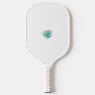 Decorative Style, Mint Cream, Fountain Blue, Teal. Pickleball Paddle