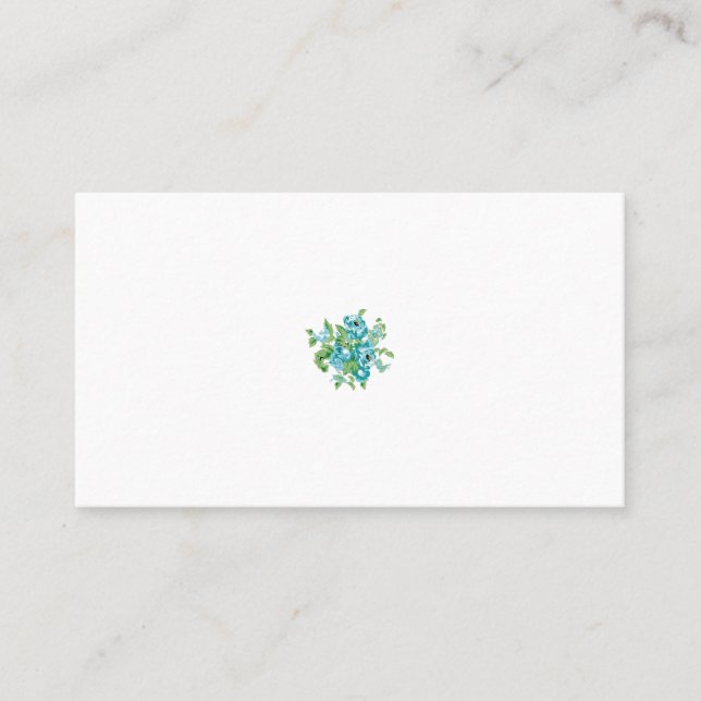 Decorative Style, Mint Cream, Fountain Blue, Teal. Place Card (Front)