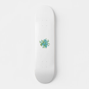 Decorative Style, Mint Cream, Fountain Blue, Teal. Skateboard
