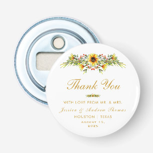 Decorative Summer Flowers Wedding Bottle Opener