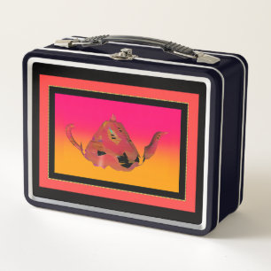 Decorative Teapot Design Metal Lunch Box