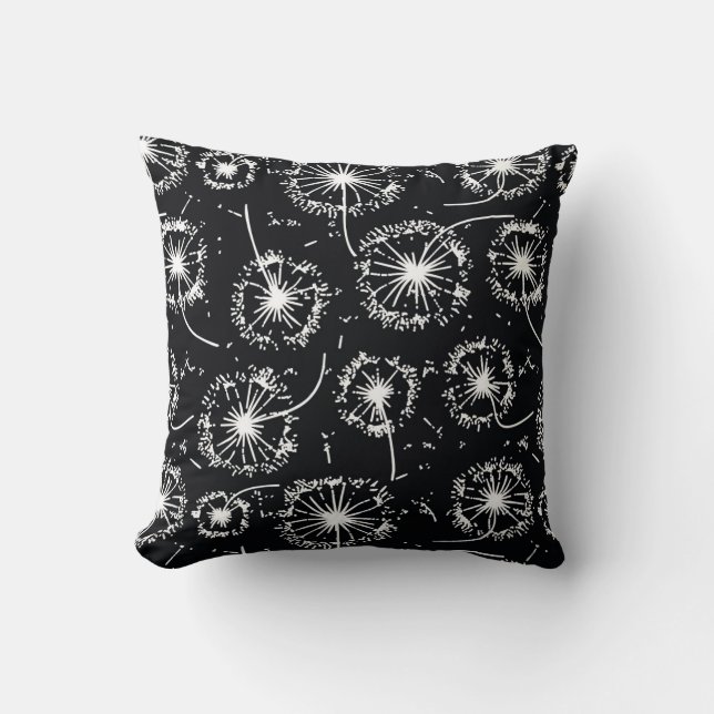 Decorative Throw Pillows-Dandelion Dance Pillow (Front)