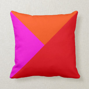 Decorative Throw Pillows - Red, Pink and Orange