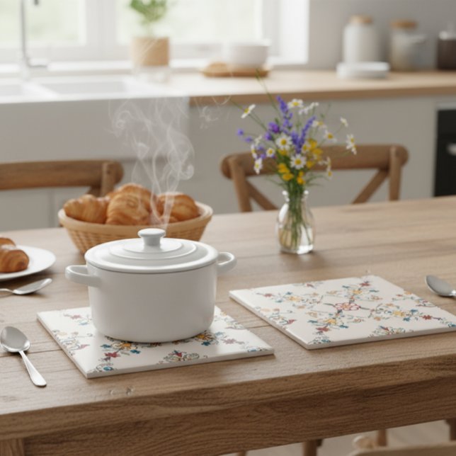 Decorative Tile with Colorful Baroque Floral  (Creator Uploaded)