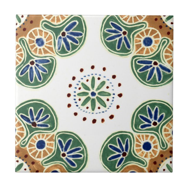 Decorative tile with repeating design (Front)