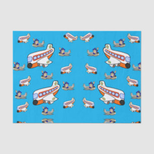 Decorative tissue paper airplanes