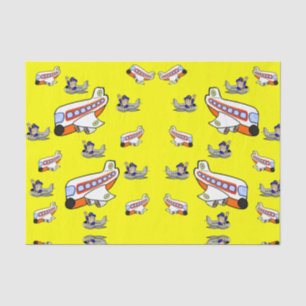 Decorative tissue paper airplanes