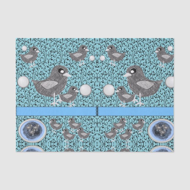 Decorative tissue paper birds (Front)