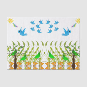 Decorative tissue paper birds