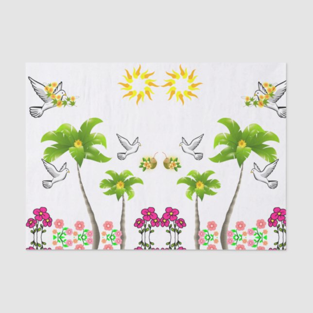 Decorative tissue paper birds (Front)