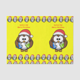 Decorative tissue paper christmas owl