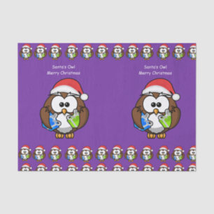Decorative tissue paper christmas owl