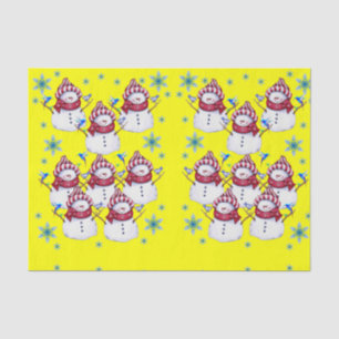 Decorative tissue paper christmas snowman