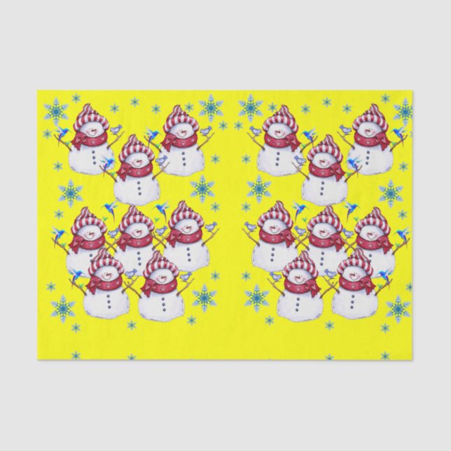 Decorative tissue paper christmas snowman (Front)