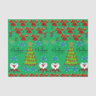 Decorative tissue paper christmas trees