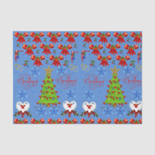 Decorative tissue paper christmas trees