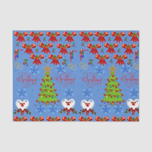 Decorative tissue paper christmas trees (Front)