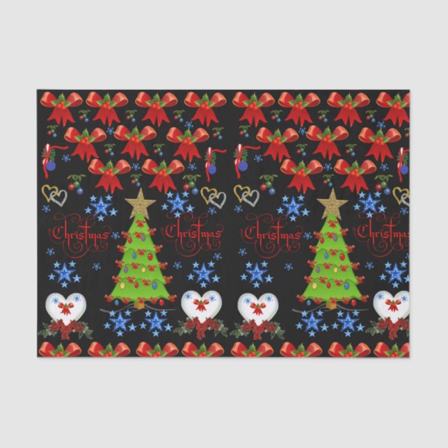Decorative tissue paper christmas trees (Front)