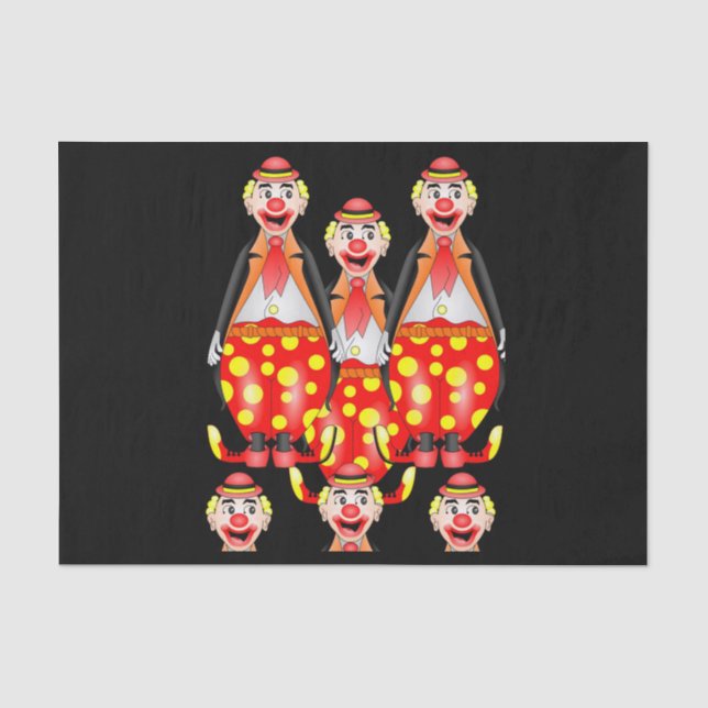 Decorative tissue paper clowns (Front)
