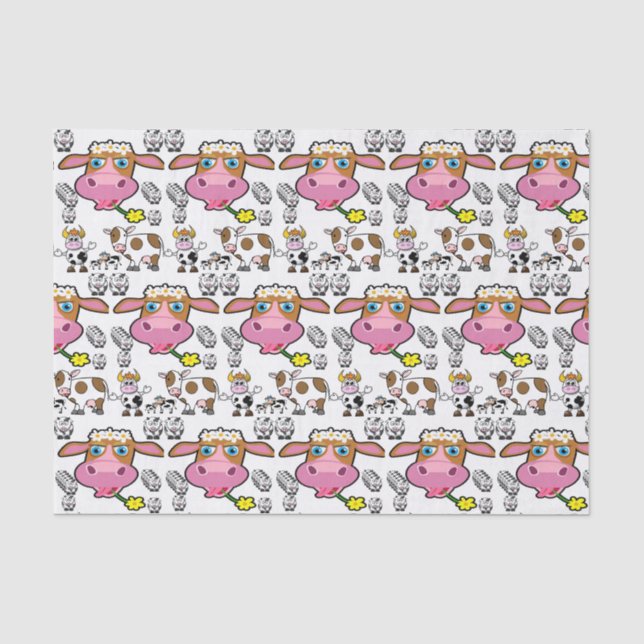 Decorative tissue paper cows (Front)