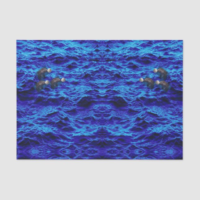 Decorative tissue paper dophins (Front)