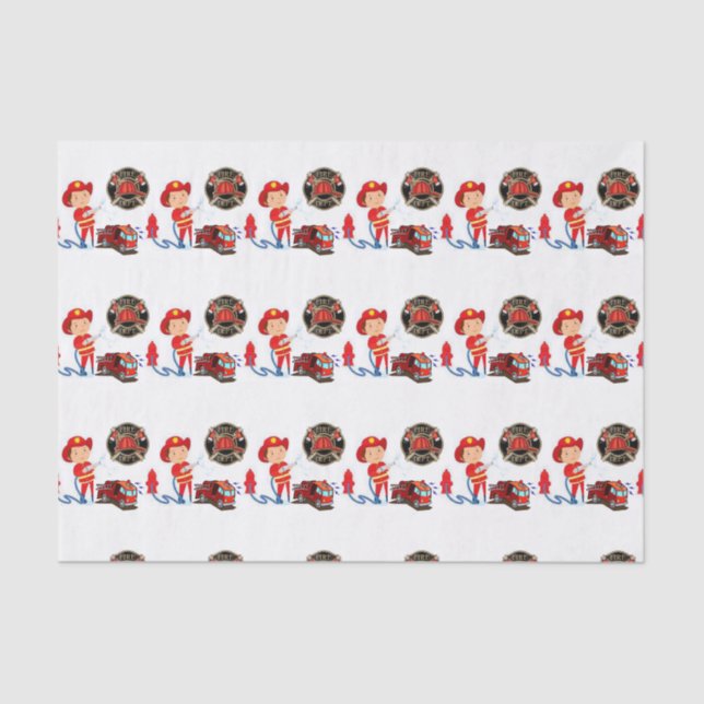 Decorative Tissue Paper Fireman (Front)