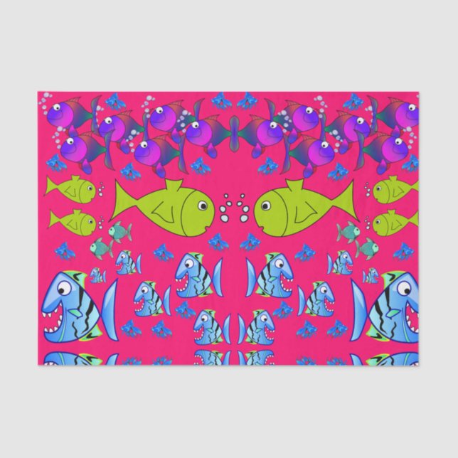 Decorative tissue paper fish (Front)