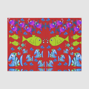 Decorative tissue paper fish