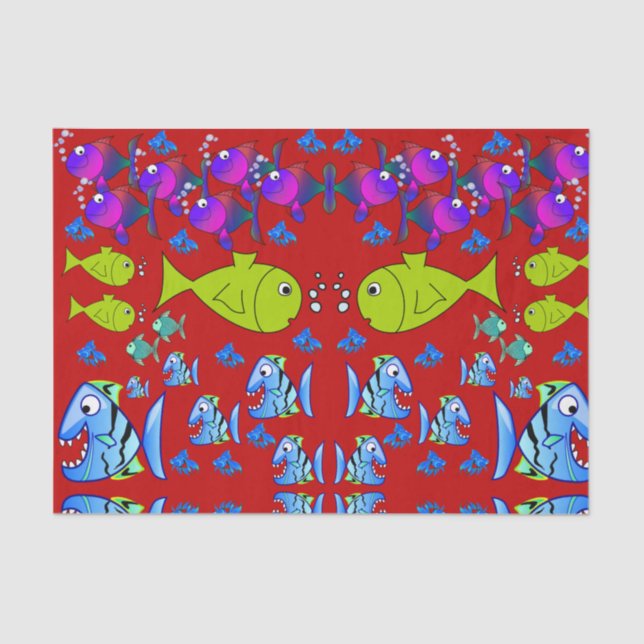 Decorative tissue paper fish (Front)