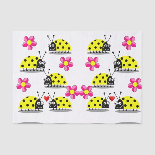 Decorative tissue paper ladybugs (Front)