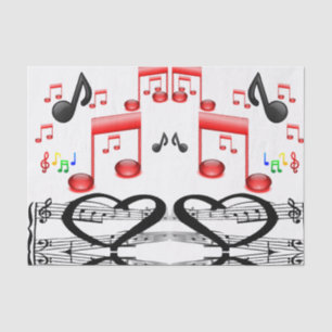 Decorative tissue paper musicians music