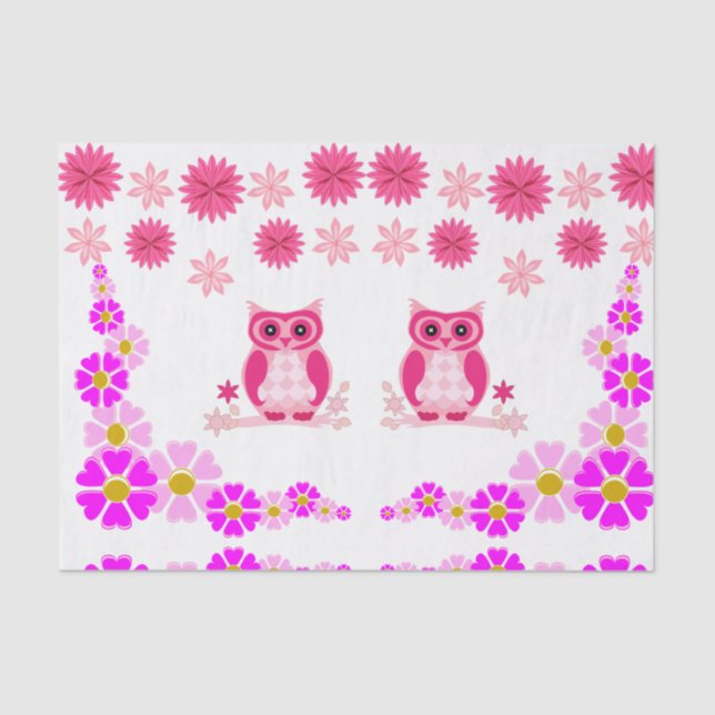 Decorative tissue paper owls (Front)