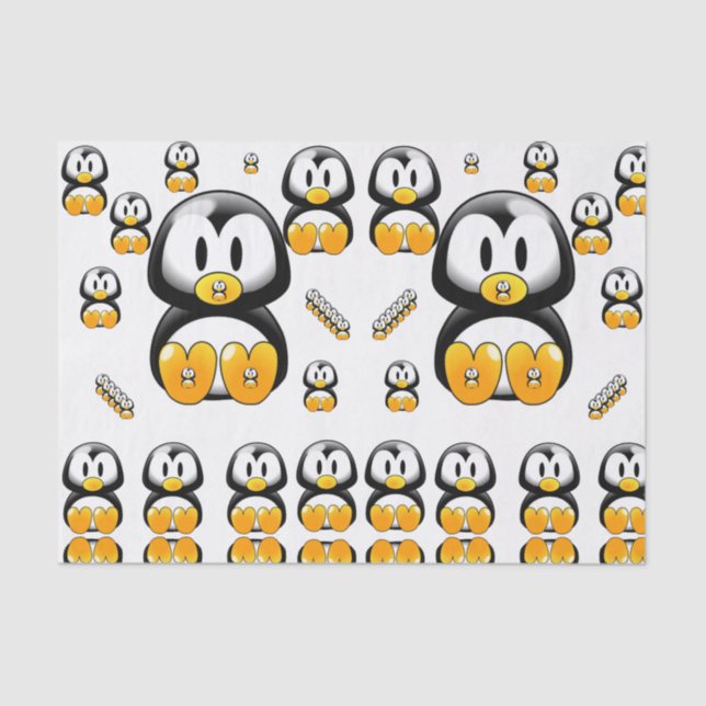 Decorative tissue paper penguiins (Front)