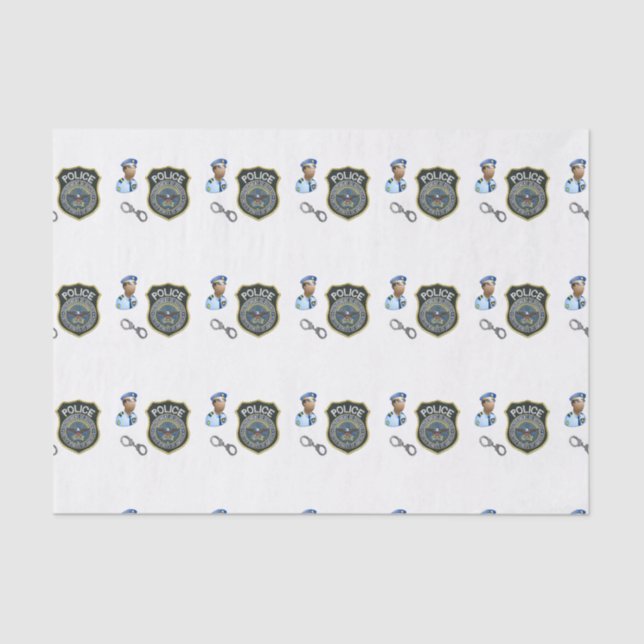 Decorative Tissue Paper Policeman (Front)