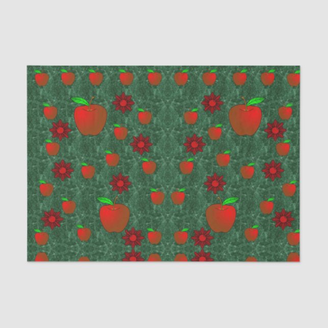 Decorative tissue paper red apples (Front)