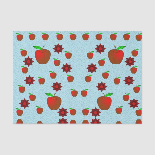Decorative tissue paper red apples (Front)