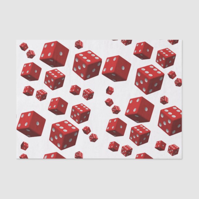 Decorative tissue paper red dice mancave (Front)