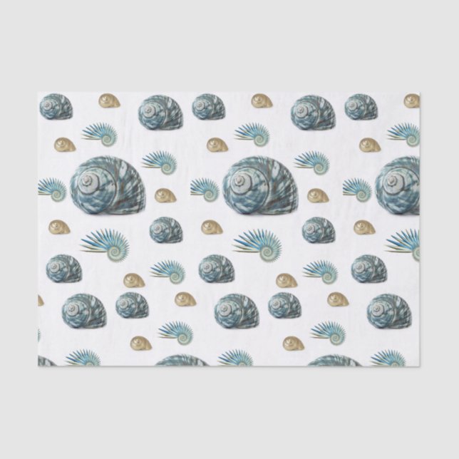 Decorative tissue paper seashells (Front)